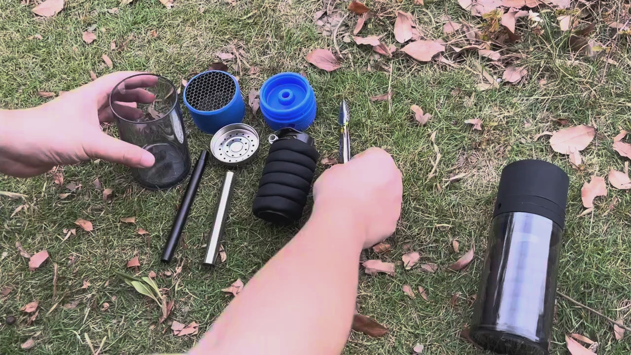 Portable Arabic Hookah Cup Set – Mini Narguile Shisha with Protective Cover, Indoor & Outdoor Use